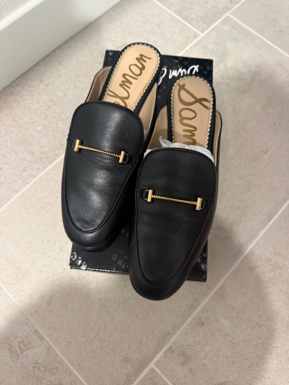 Sam EdelmanWomen’sLeather Slip-On Loafer Mules